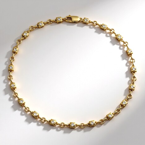 Bracciale in oro con Diamante Cioccolato I2