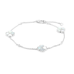 Zilveren armband met parelmoer