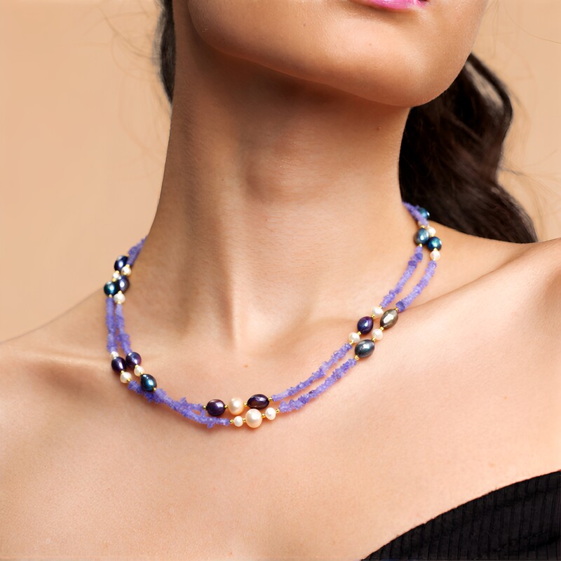 Collar en plata con Tanzanita