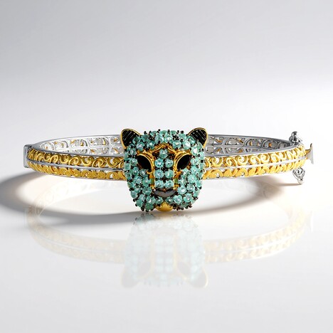 Bracciale in argento con Spinello Nero (Gems en Vogue)