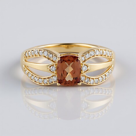 Anello in oro con Granato Cangiante (AMAYANI)