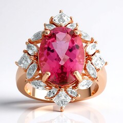 Anello in argento con Topazio Rosa