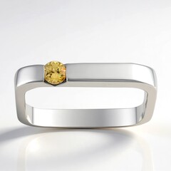 Anello in argento con Zircone Giallo