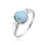 Bague en argent et Larimar