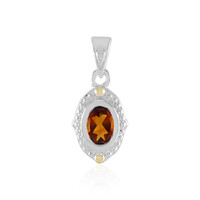 Ciondolo in argento con Citrino Madeira (Granulieren)