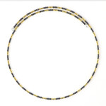 Collar al cuello en acero con Hematita dorada (Riya)