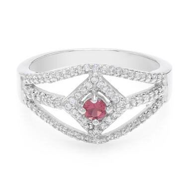 Anello in argento con Tormalina Rosa