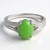 Anello in argento con Crisoprasio Imperiale