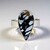 Anello in argento con Legno di Palma Pietrificato