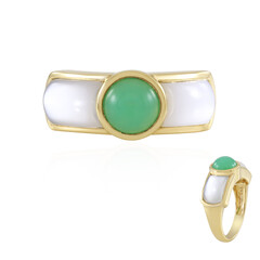 Zilveren ring met witte maanstenen