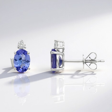Orecchini in oro con Tanzanite AAA