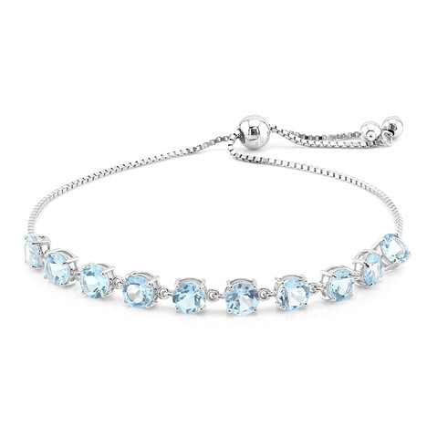 Sky Blue Topaz Silver Bracelet