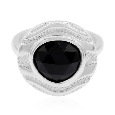 Schwarzer Onyx-Silberring (MONOSONO COLLECTION)