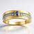 Anello in oro con Benitoite