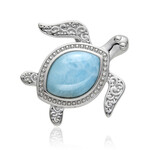 Larimar Silver Pendant