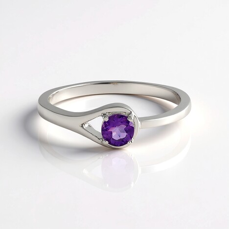 Anello in argento con Ametista del Marocco