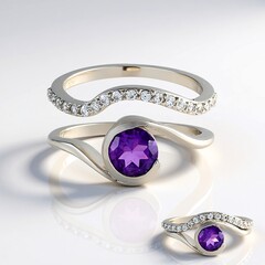 Anello in argento con Ametista del Marocco