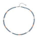 Collana in argento con Ematite Blu Royal