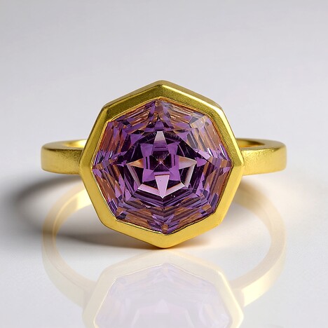 Anello in argento con Ametista (MONOSONO COLLECTION)