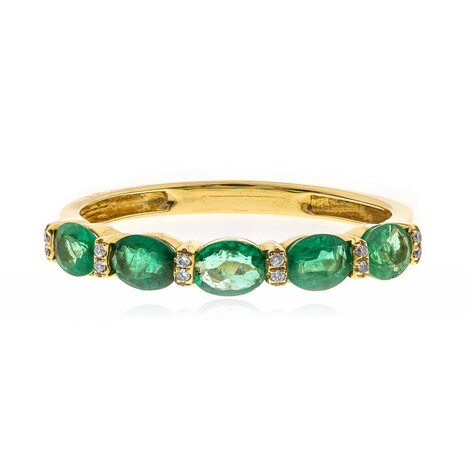 Gouden ring met AAA Zambia smaragden (CIRARI)