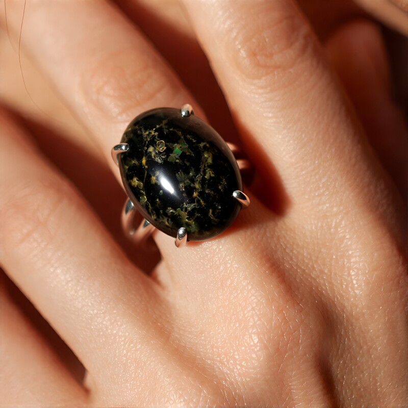 Leoparden-Opal-Silberring