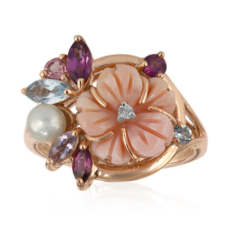 Zilveren ring met een parelmoer