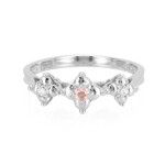 Zilveren ring met een Padparadscha saffier