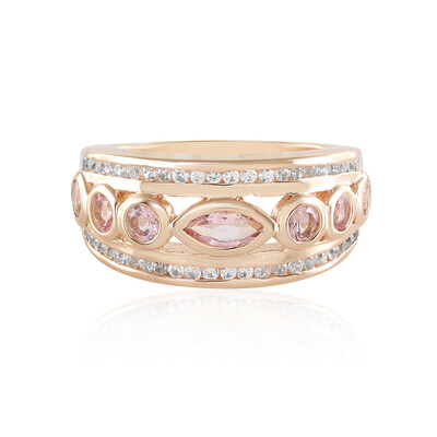 Anello in argento con Tormalina Rosa Nigeriana (Adela Silber)
