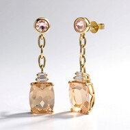 Orecchini in oro con Morganite del Madagascar AAA (CIRARI)