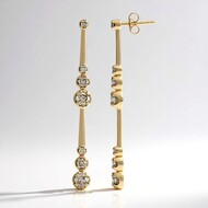 Pendientes en oro con Diamante chocolate I2 (SUHANA)