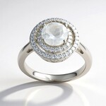 Anello in argento con Topazio Bianco (Adela Silber)