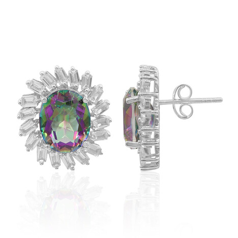 Mystik-Quarz-Silberohrringe