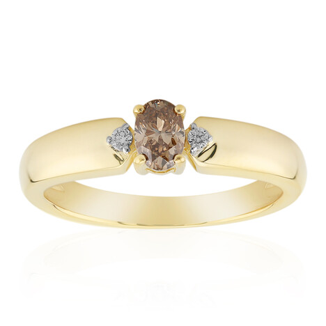 Gouden ring met een I3 Argyle-Cognac-Diamant (Mark Tremonti)