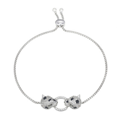Brazalete en plata con Zafiro negro (Adela Silber)