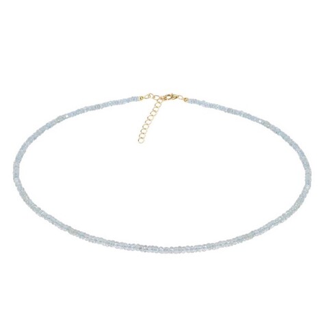 Brasilianischer Aquamarin-Silberhalskette