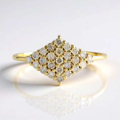 Anello in oro con Diamante I3 (H) (de Melo Gold)