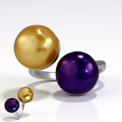 Anello in argento con Perla di Acqua Dolce (TPC)