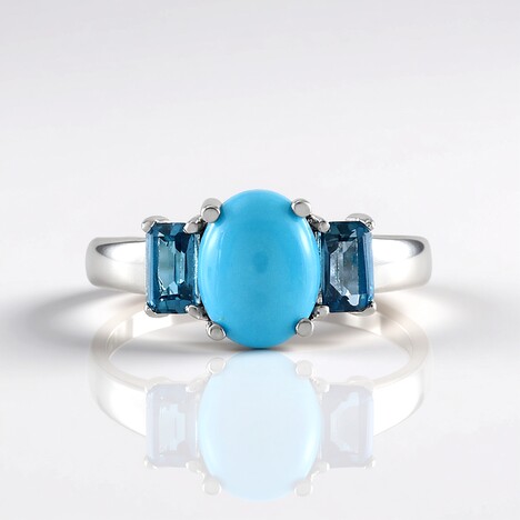 Anello in argento con Turchese Sleeping Beauty (Faszination Türkis)