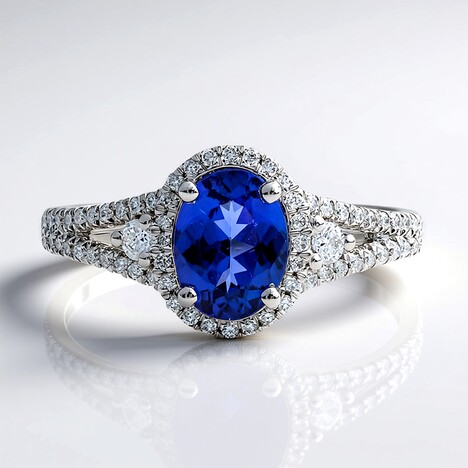 Anello in oro con Tanzanite AAA