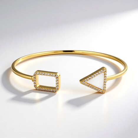 Bracciale in argento con Quarzo Bianco