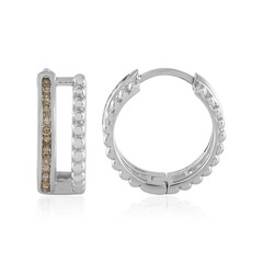 Orecchini in argento con Diamante Champagne I2 (de Melo)