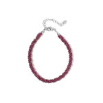 Bracciale in argento con Granato Magenta