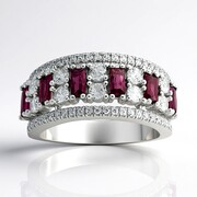 Anello in argento con Rodolite