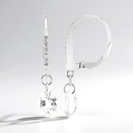 Pendientes en plata con Topacio blanco