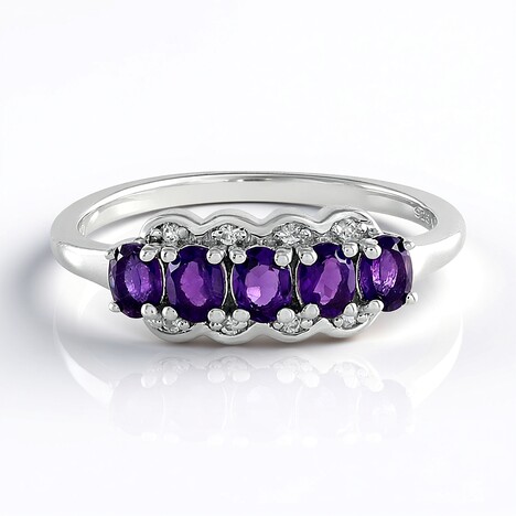 Anello in argento con Ametista
