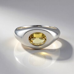 Anello in argento con Berillo Giallo