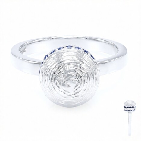 Schwarzer Spinell-Silberring (MONOSONO COLLECTION)