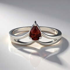 Anello in argento con Zircone Rosa
