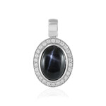 Indischer Stern-Diopsid-Silberanhänger