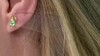 Pendientes en plata con Esmeralda de Colombia